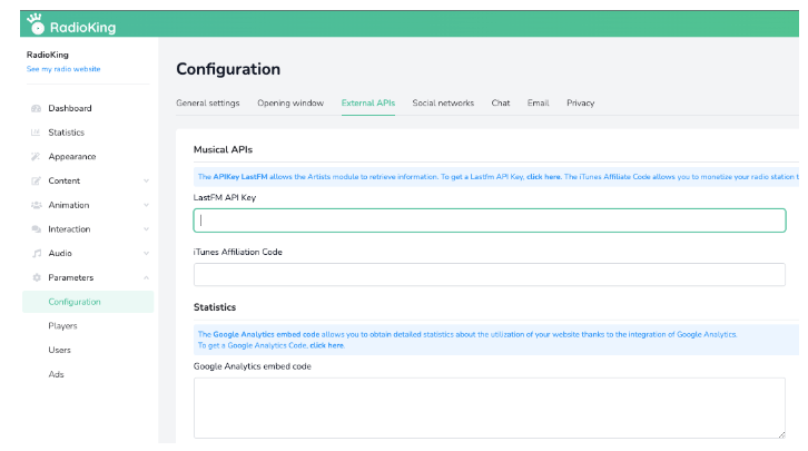 External APIs: How to create a Last.fm API Key – RadioKing Help Center