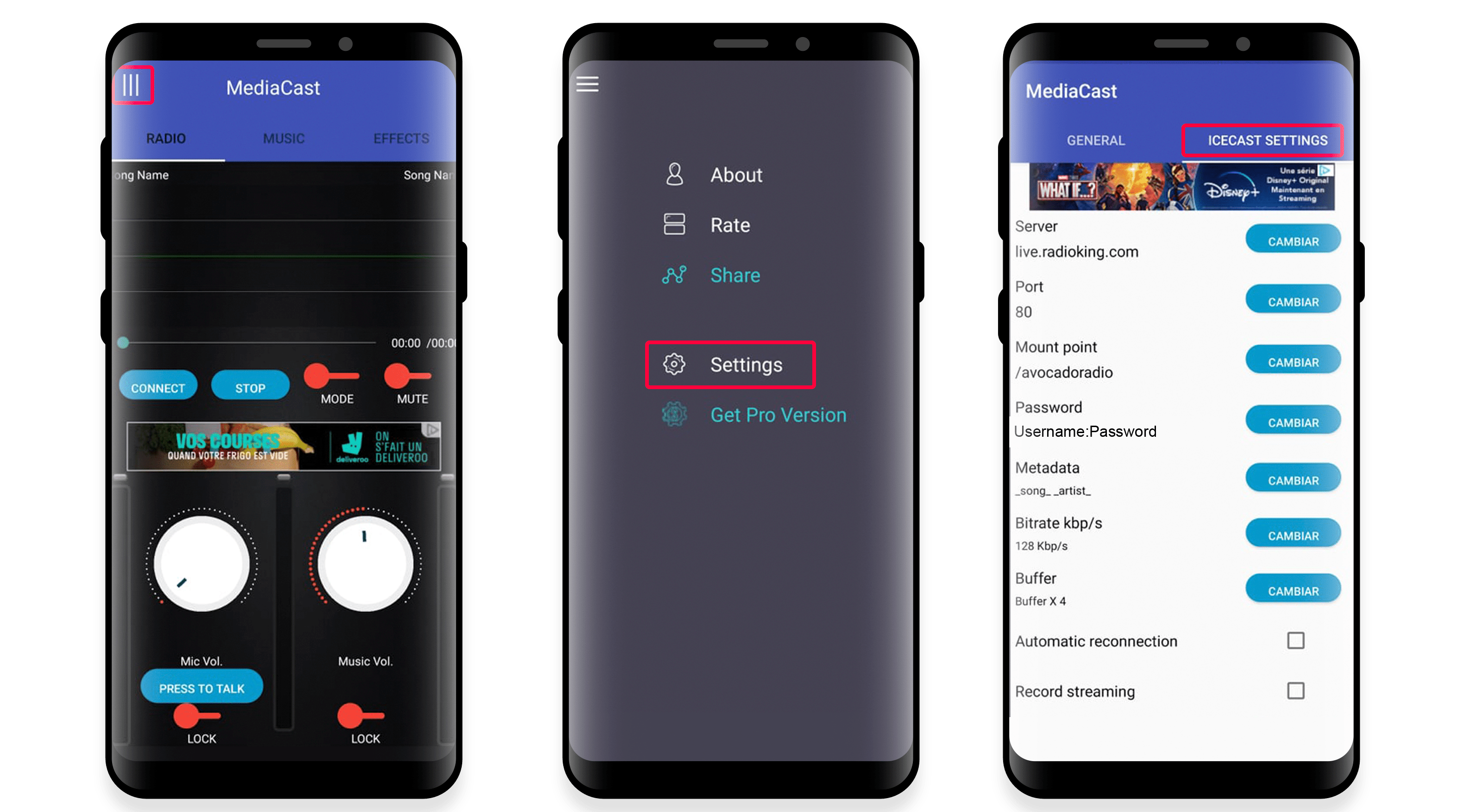 MediaCast: Live radio broadcasting via Android Smartphone – RadioKing Help  Center