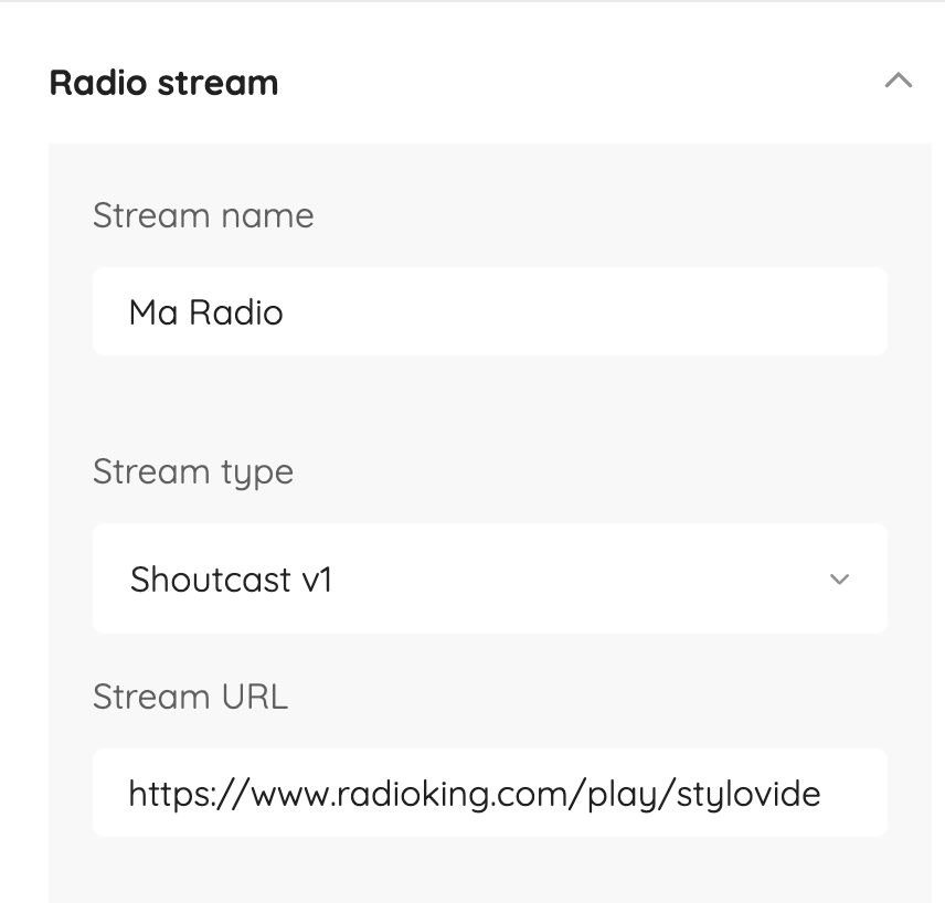 Shoutcast Beispiel