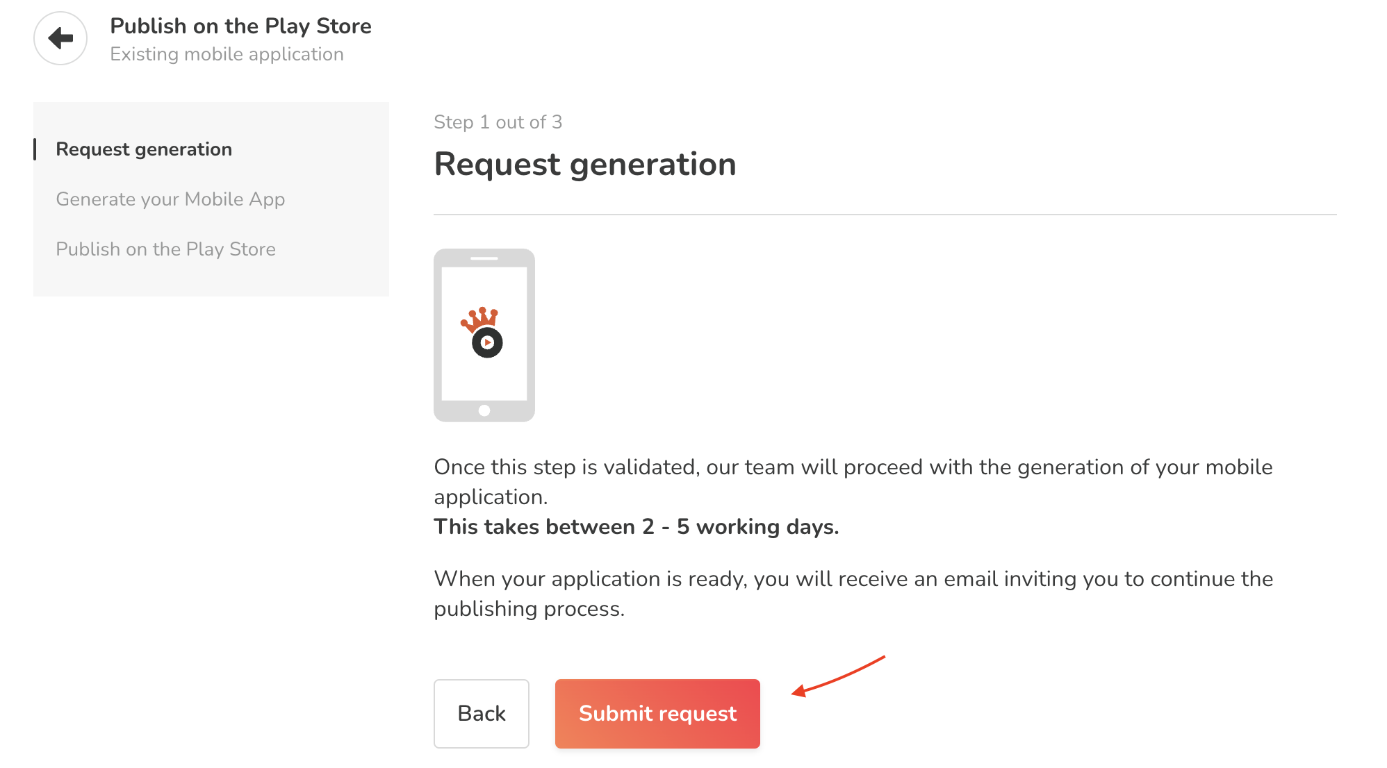 Screenshot Anfrage bestätigen